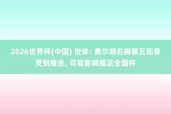 2026世界杯(中国) 世体: 费尔明右脚第五跖骨受到撞击， 可能影响插足全国杯