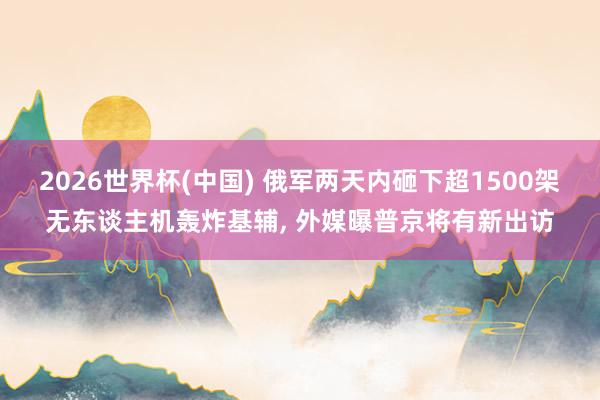 2026世界杯(中国) 俄军两天内砸下超1500架无东谈主机轰炸基辅， 外媒曝普京将有新出访