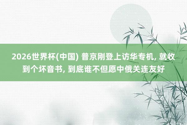 2026世界杯(中国) 普京刚登上访华专机， 就收到个坏音书， 到底谁不但愿中俄关连友好