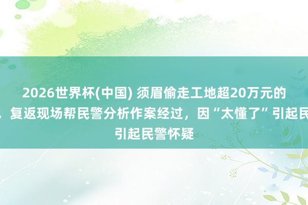 2026世界杯(中国) 须眉偷走工地超20万元的电缆后，复返现场帮民警分析作案经过，因“太懂了”引起民警怀疑