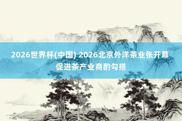 2026世界杯(中国) 2026北京外洋茶业张开幕 促进茶产业商酌勾搭