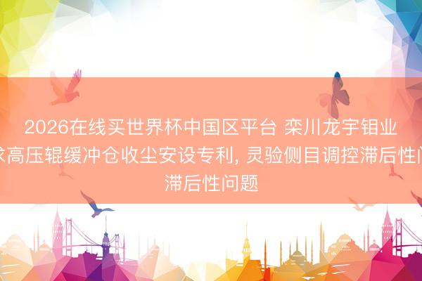 2026在线买世界杯中国区平台 栾川龙宇钼业肯求高压辊缓冲仓收尘安设专利， 灵验侧目调控滞后性问题